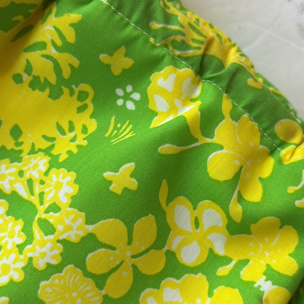 True Vintage 70’s Pulitzer De Lanthe Printed Purse Bamboo 60’s Bermuda Bag Tote - Picture 14 of 17